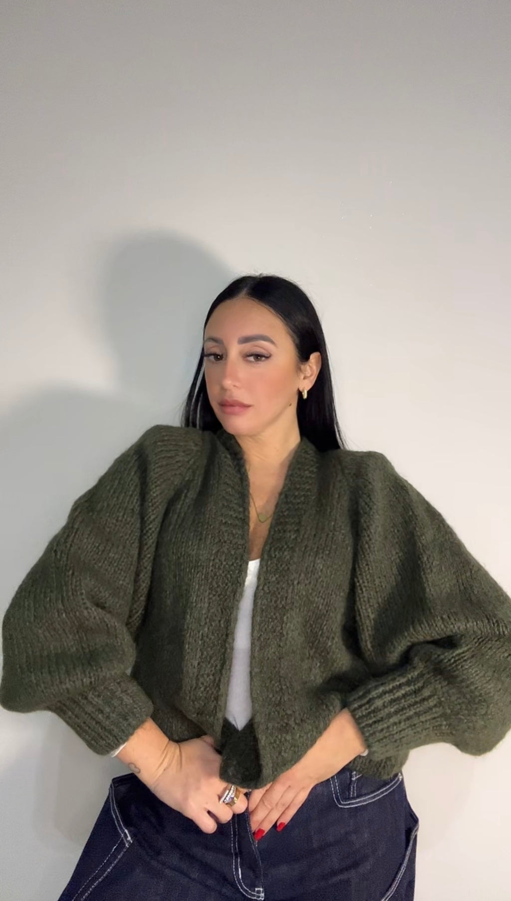 CARDIGAN POP MILITARY