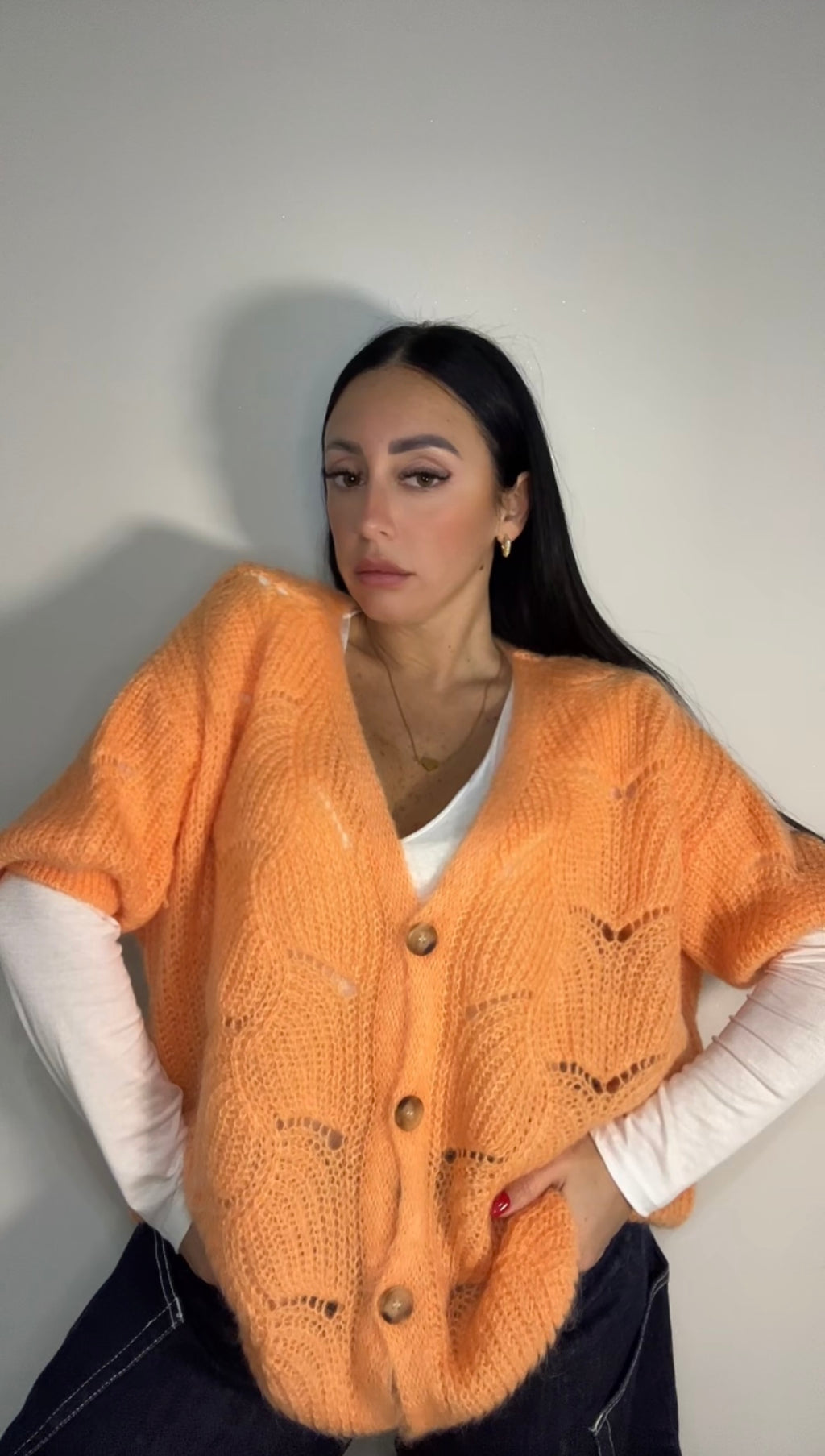 CARDIGAN POP ORANGE